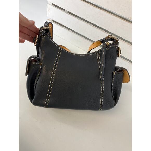 DOONEY & BOURKE SMALL BLACK PEBBLED LEATHER SHOULDER BAG - Picture 4 of 16